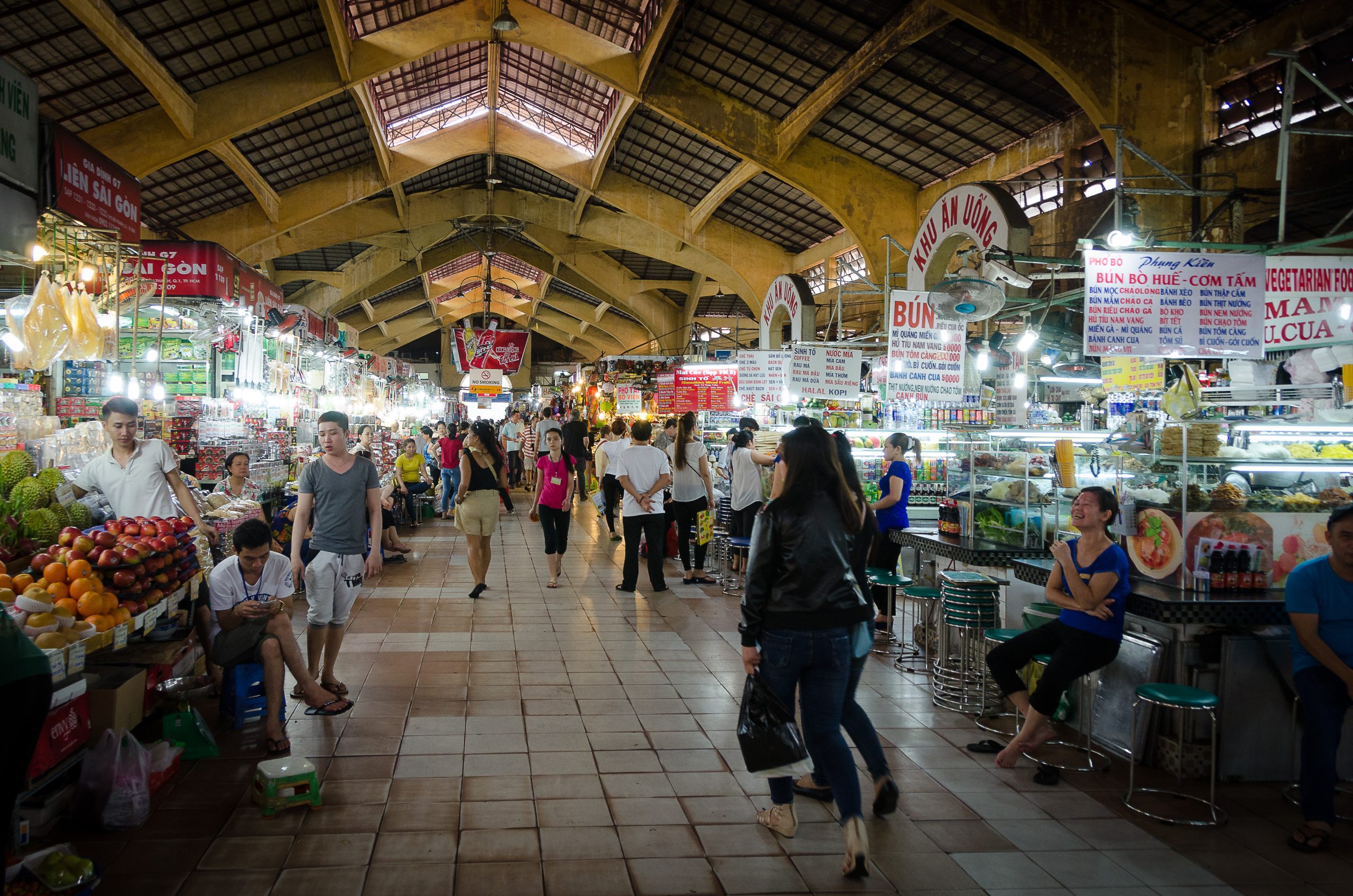 Inside Ben Thanh Market in Saigon